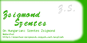 zsigmond szentes business card